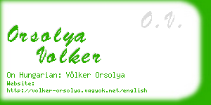 orsolya volker business card